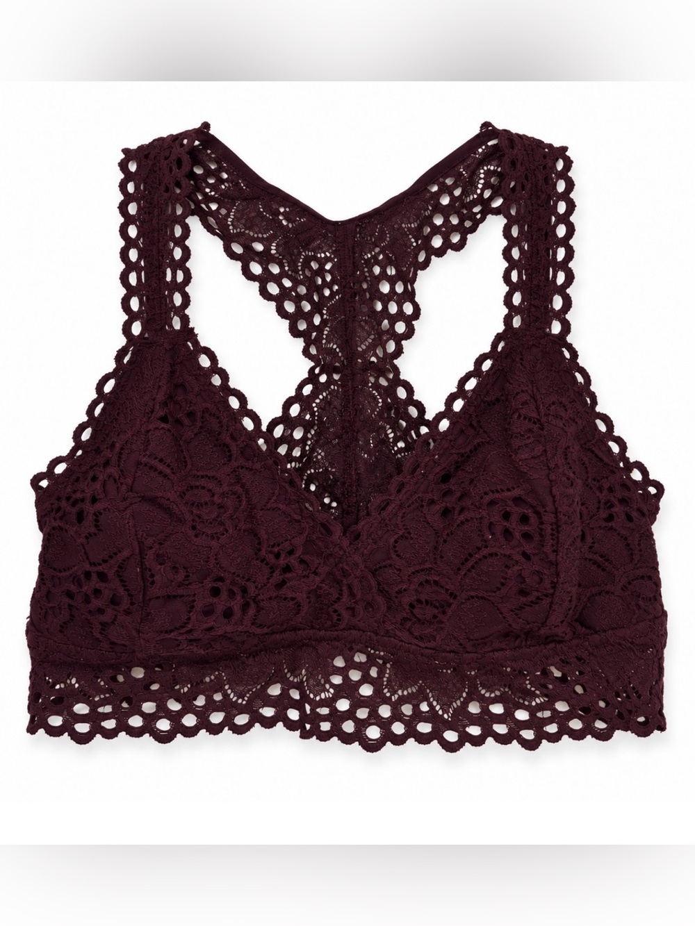 Aerie Lace Bralette - Deep Burgundy - Medium Racerback